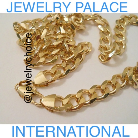 🆕14K Gold Filed Heavy Curve Link Unisex Bracelet - Picture 8 of 9